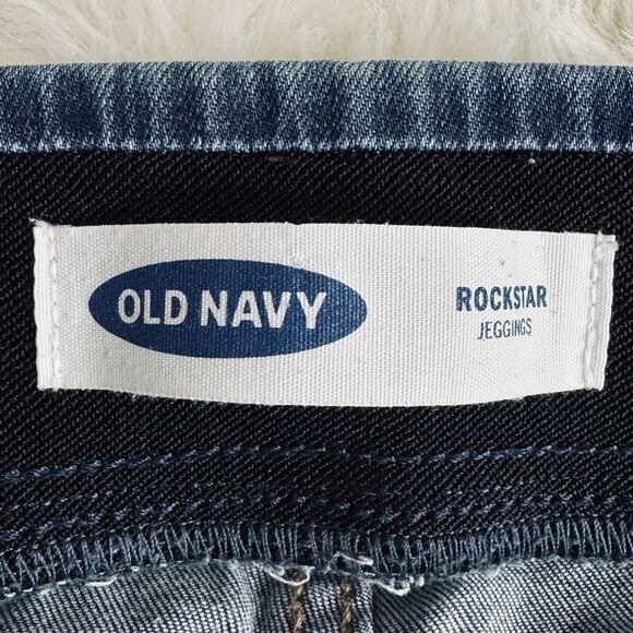 Old Navy Pull On Rockstar Jegging Jeans 12 (32x27.5) Blue Denim Stretch Womens - Picture 4 of 8